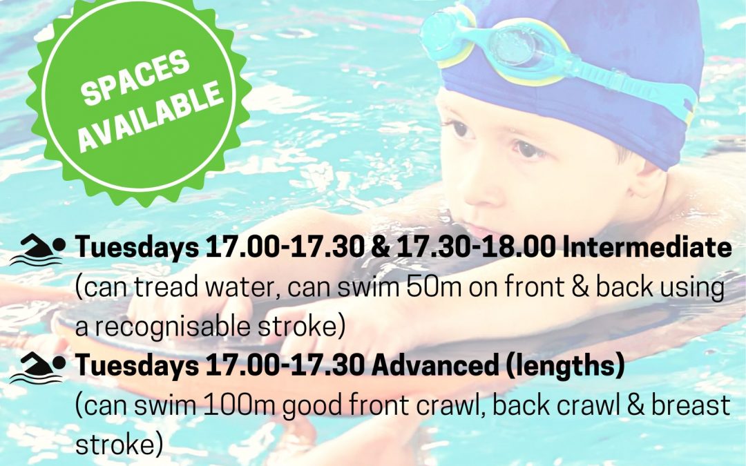 Swimming Lessons – Spaces Available