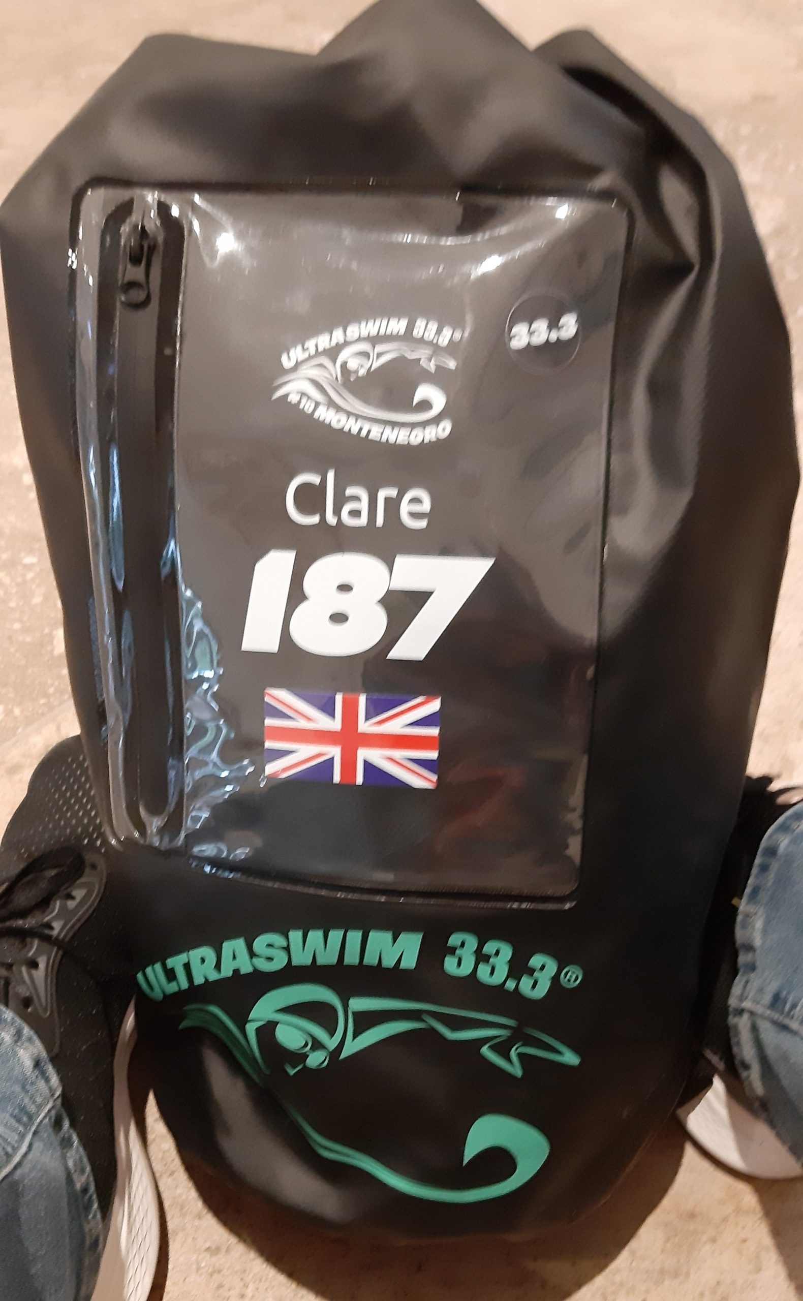 Clare's drybag Clare's swim updates